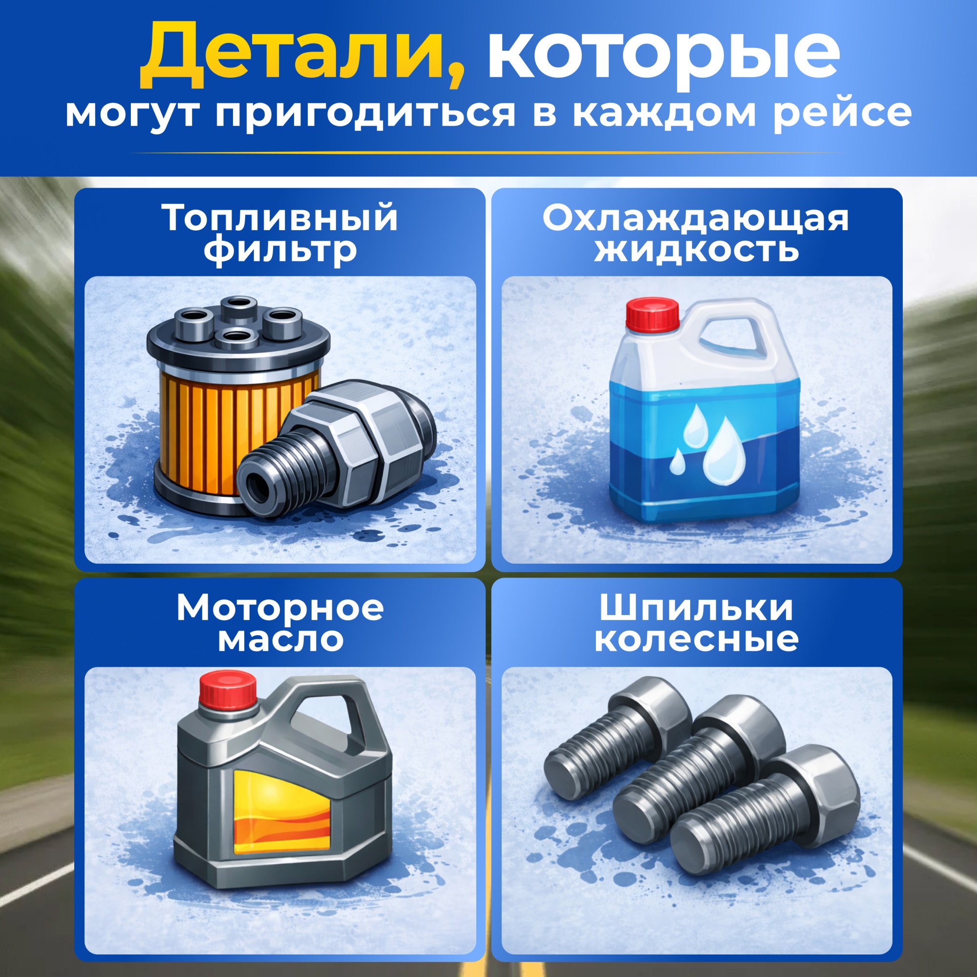Детали, которые могут пригодиться в каждом рейсе Детали, которые могут пригодиться в каждом рейсе